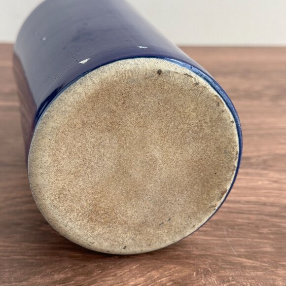 M.K.M. Max Kruger 750 ML Cobalt Blue Salt Glaze Stoneware Bottle 1960s German Vi - Picture 5 of 8